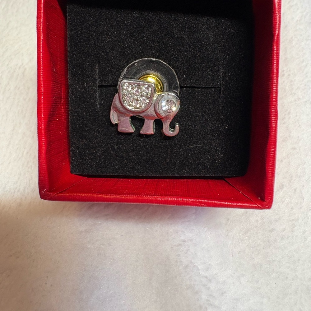 Elegant Silver and Gold Elephant Brooch